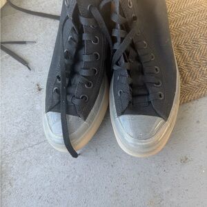Converse Low-Top Sneakers in Black and Gray